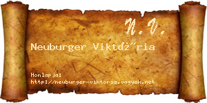 Neuburger Viktória névjegykártya
